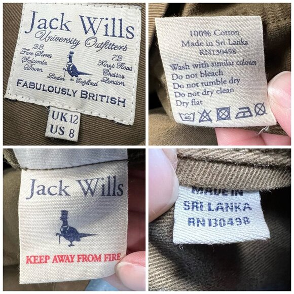 Jack Wills Green Khaki Button Up Field Utility Jacket US 8 - Picture 3 of 11
